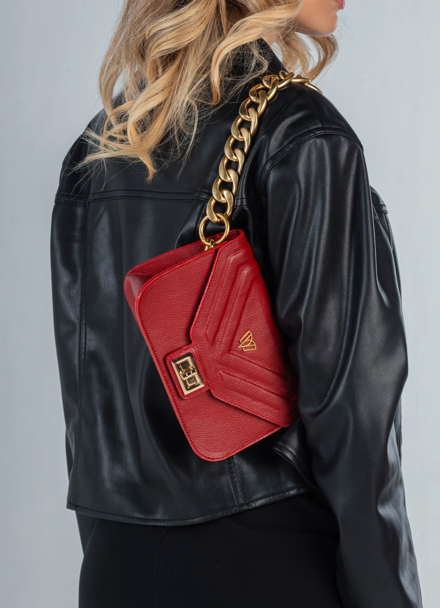 Split Mini Flap Bag Chunky Chain