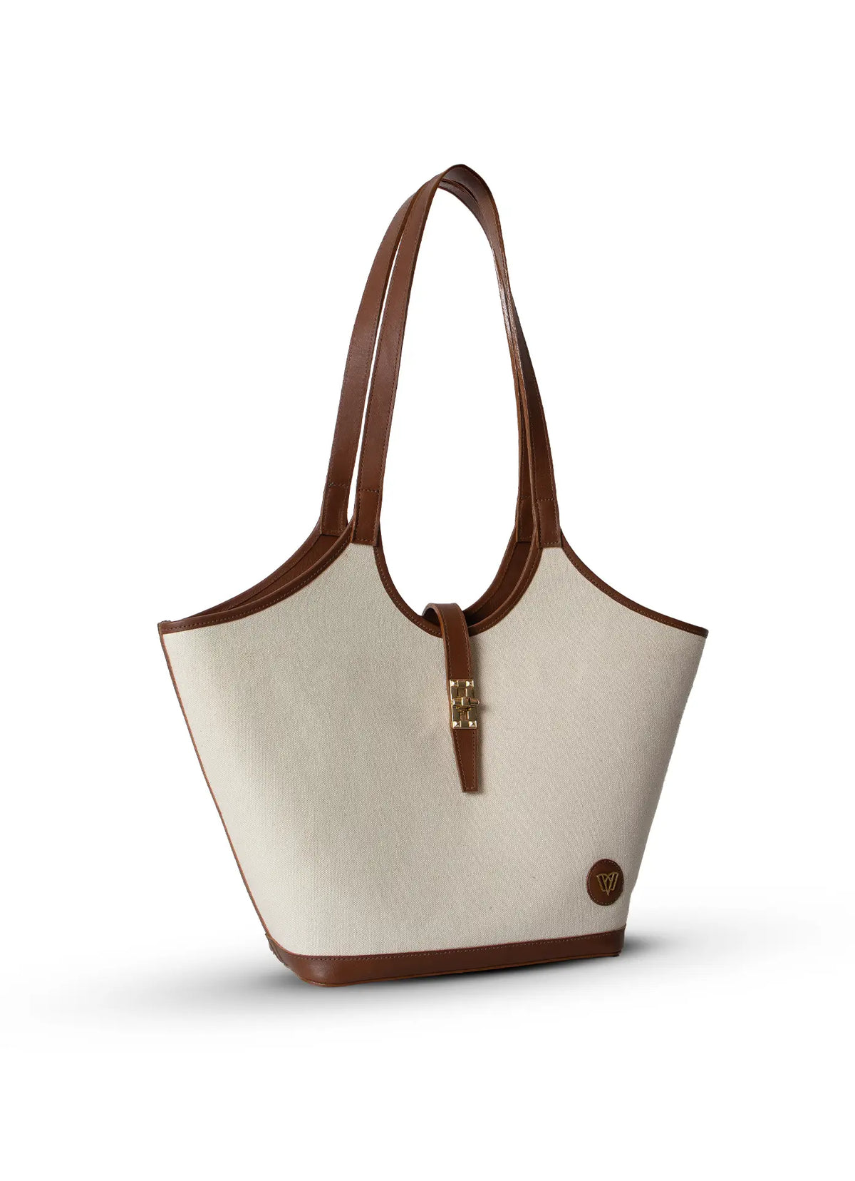Camélia – Canvas & Leather Tote Bag
