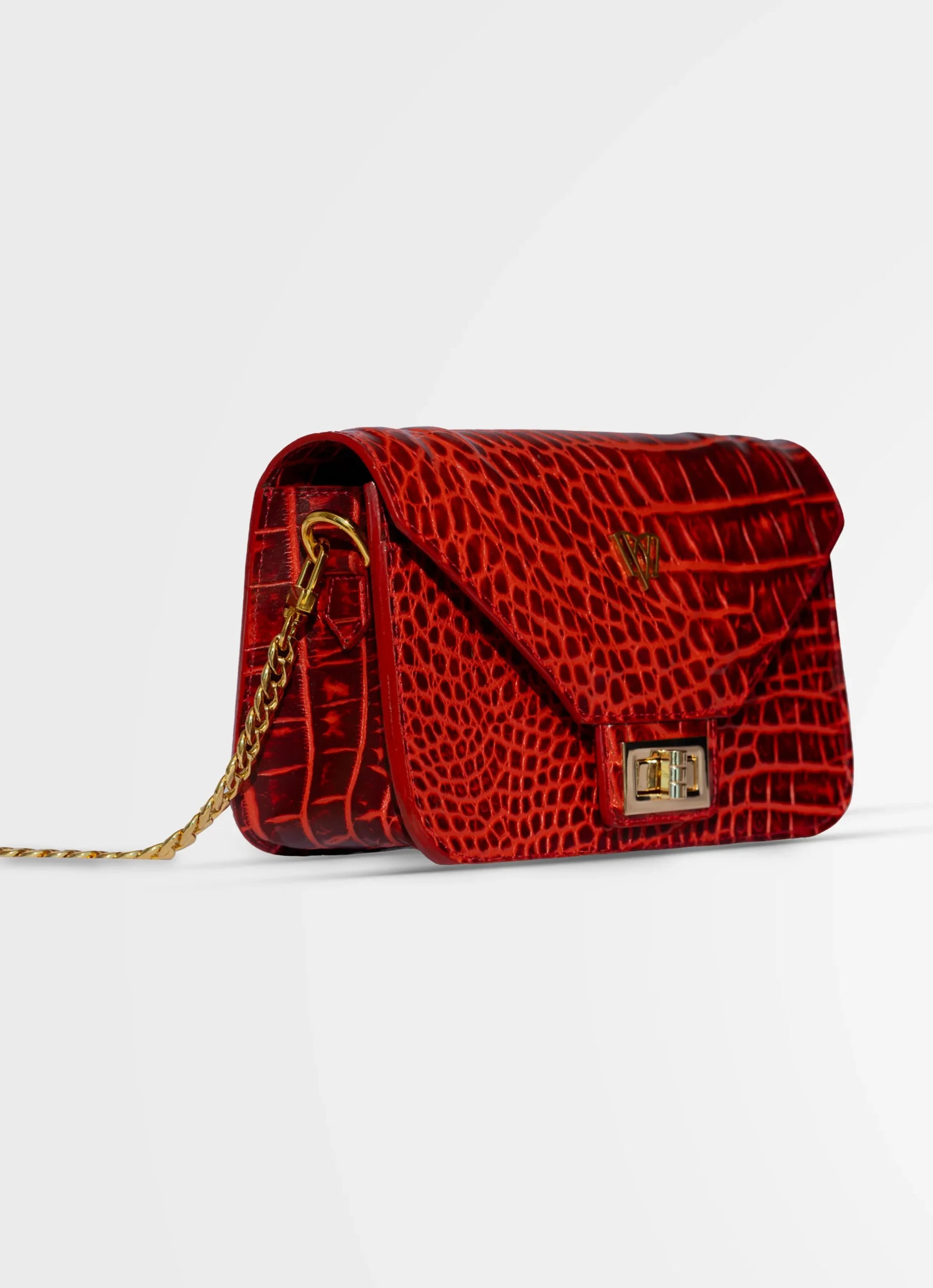 Split Mini Flap Bag | Crocodile