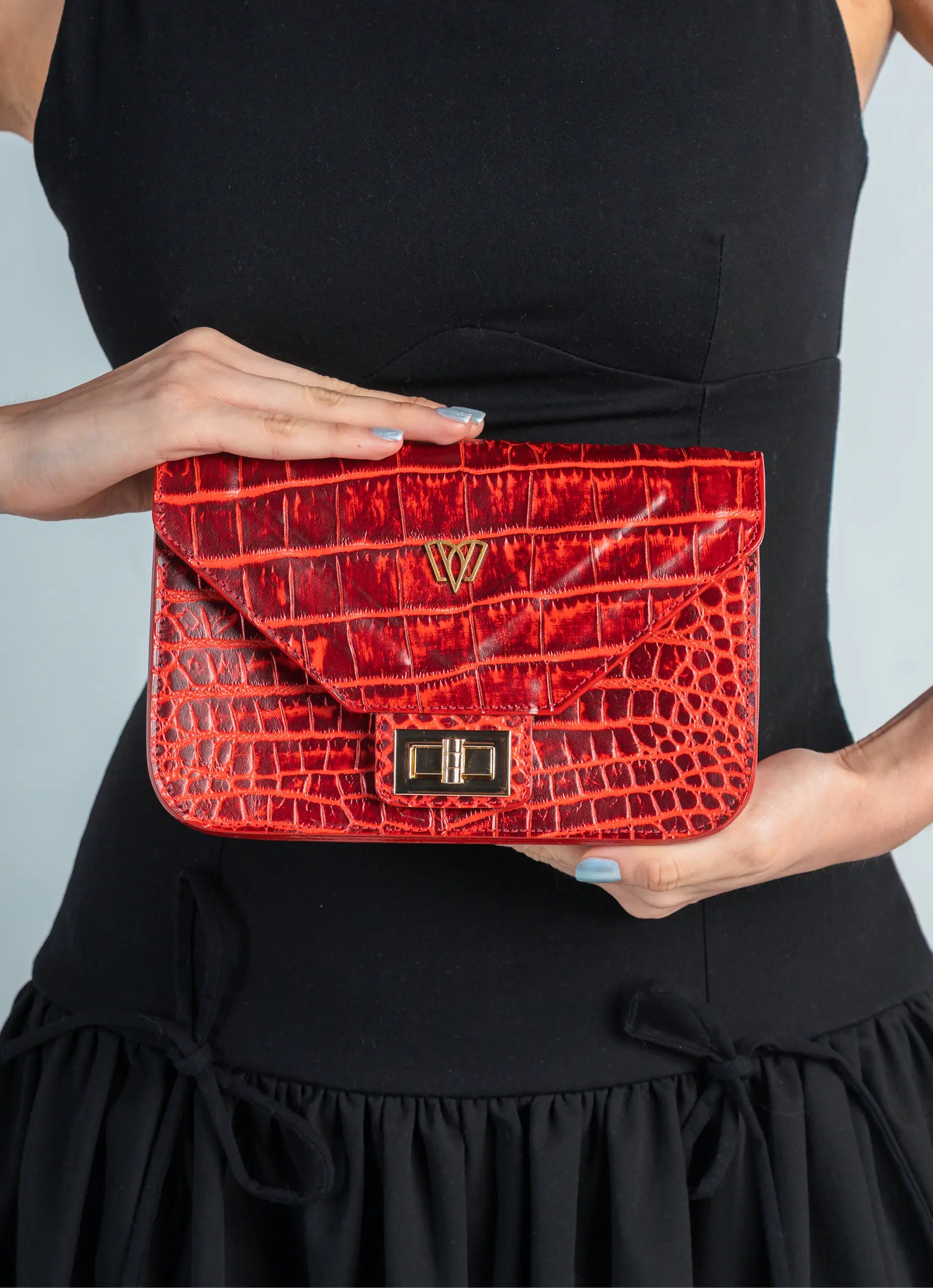 Split Mini Flap Bag | Crocodile