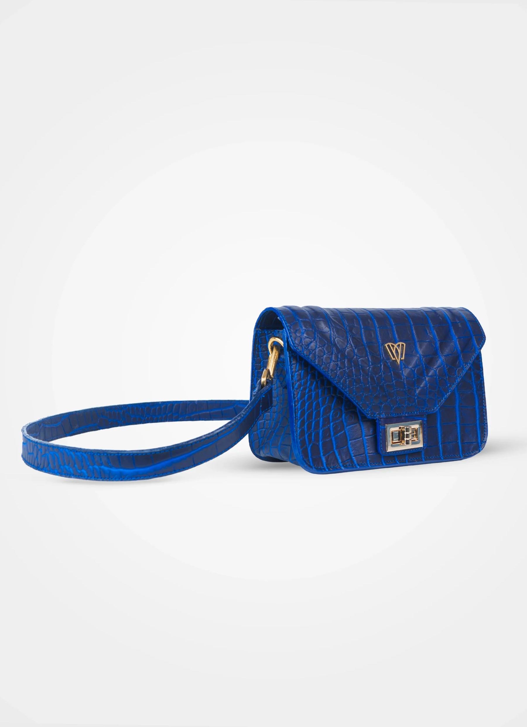 Split crossbody bag | Crocodile