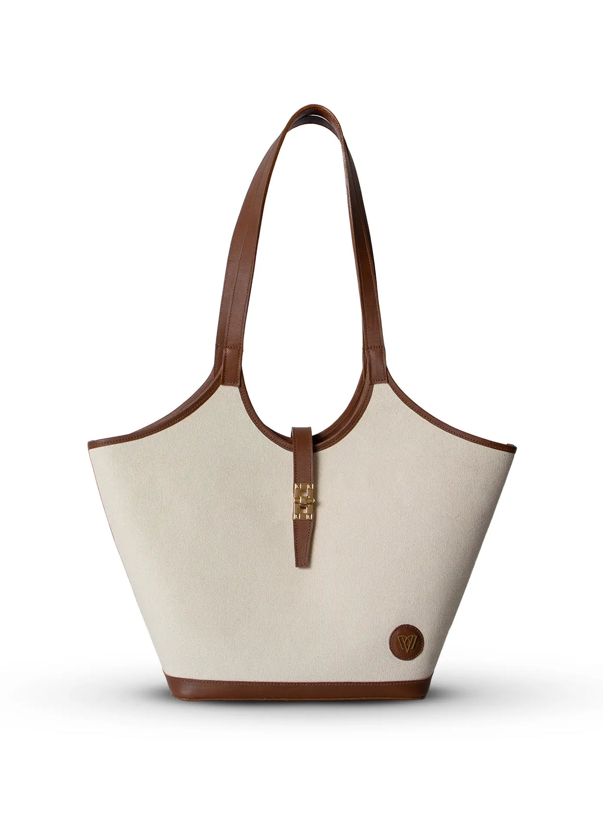 Camélia – Canvas & Leather Tote Bag