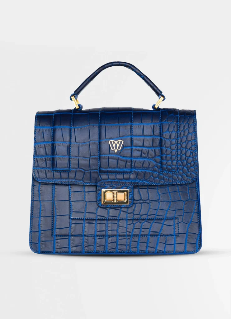 Pilar Small Satchel Bag | Crocodile 