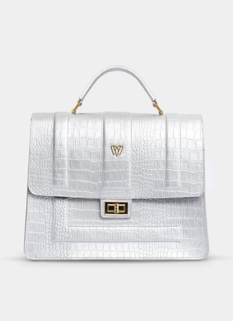 Pilar Satchel Bag | Crocodile