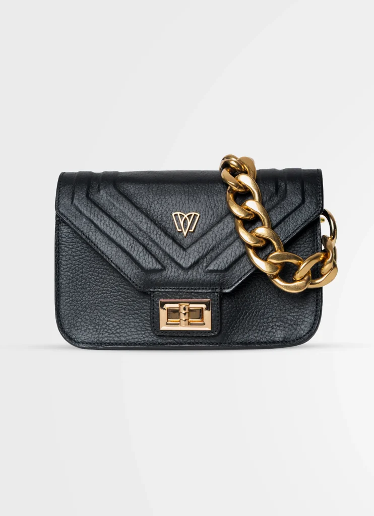 Split Mini Flap Bag Chunky Chain<span> - </span>Negro