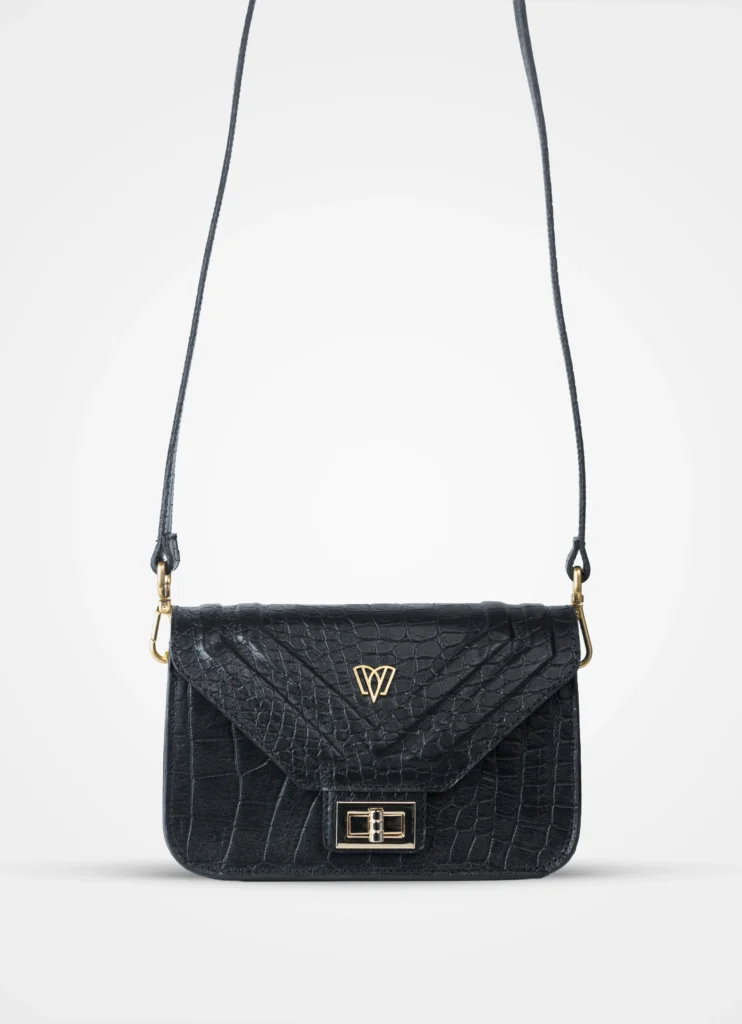 Split crossbody bag | Crocodile