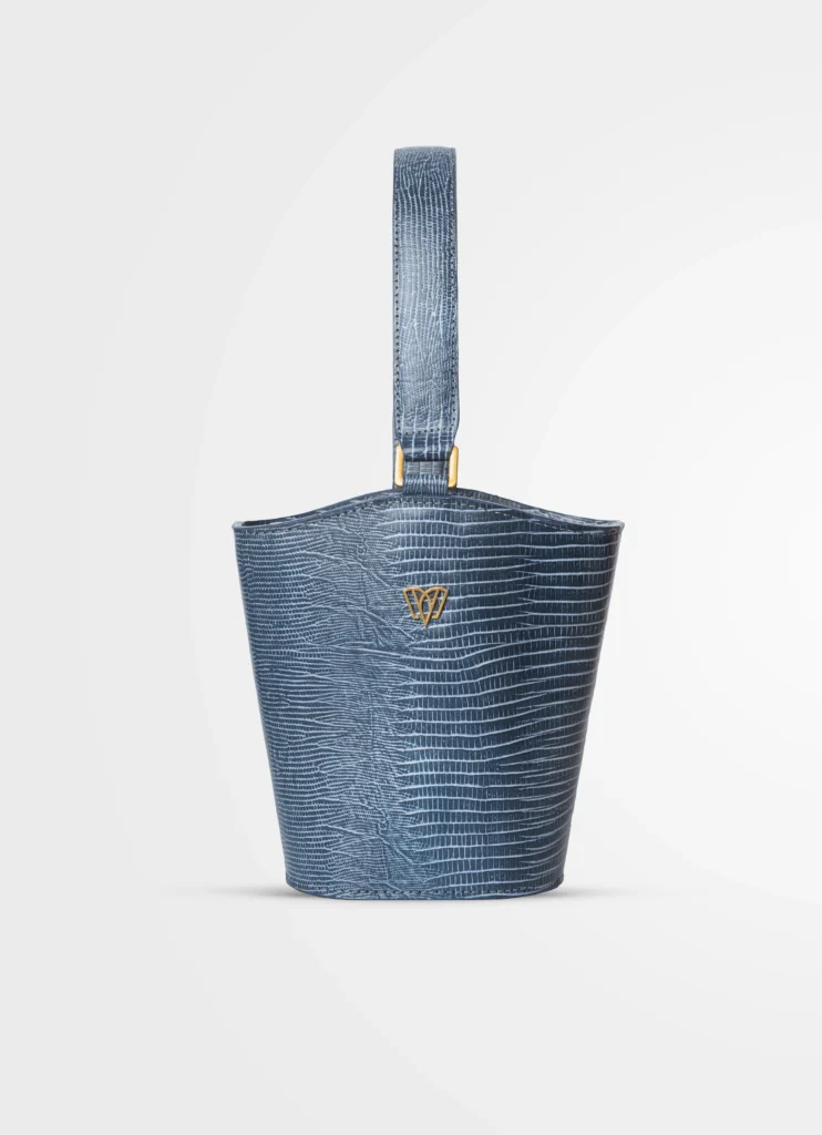 Olga Bag | Crocodile<span> - </span>Azul acero