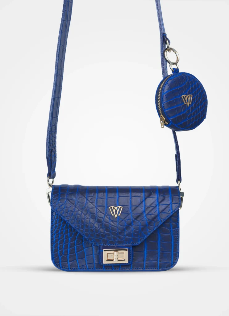 Split crossbody bag | Crocodile