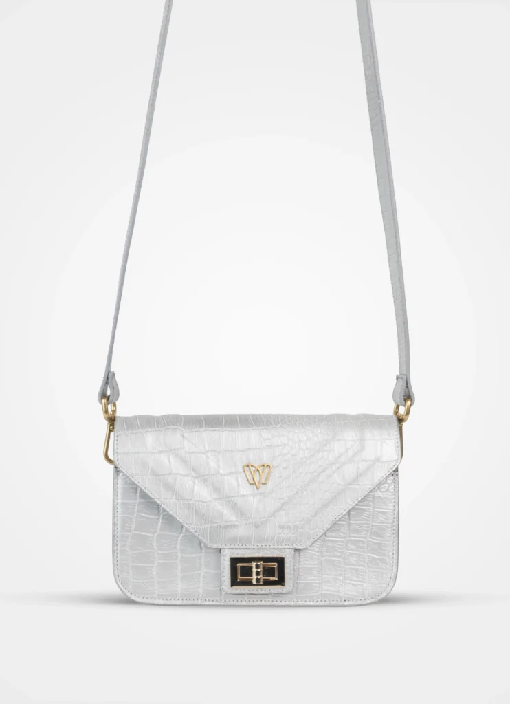 Split crossbody bag | Crocodile