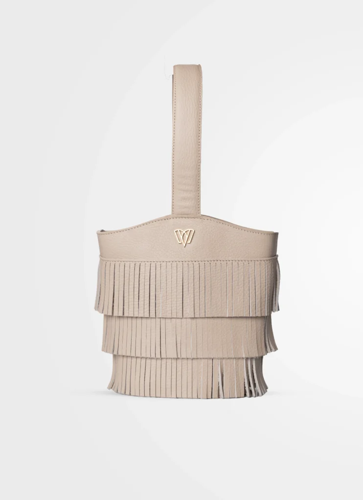 Olga Fringed Bag<span> - </span>Nude