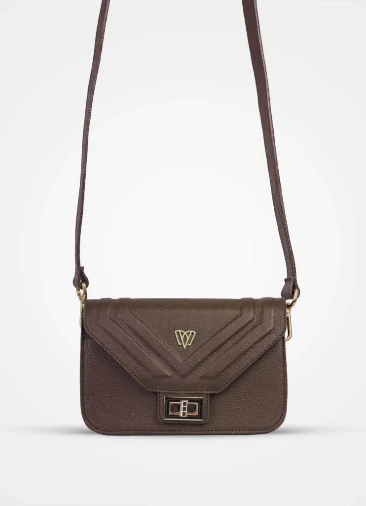 Split crossbody bag<span> - </span>Café, Slim