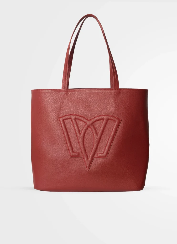 Verona bag- Leather Tote<span> - </span>Rojo, 18 x 14 pulgadas
